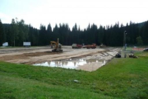 Construction of a new illuminated football field