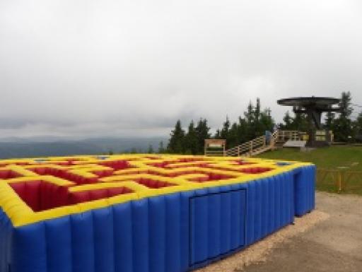 The biggetst inflateble maze on the top of Čertova hora